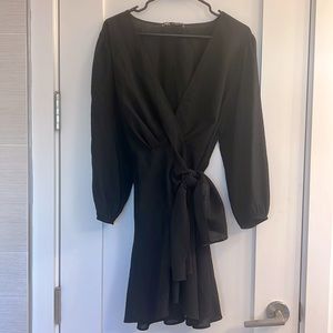 V Neck waist tie ZARA Dress